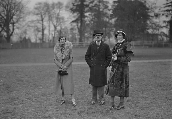 At the Lingfield Chases; the Honourable Mrs Westmacott, Sir Peter Grant Lawson