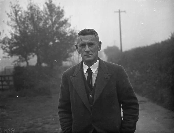 A local farmer from Charing, Kent, Mr A T Monck Mason. 1938