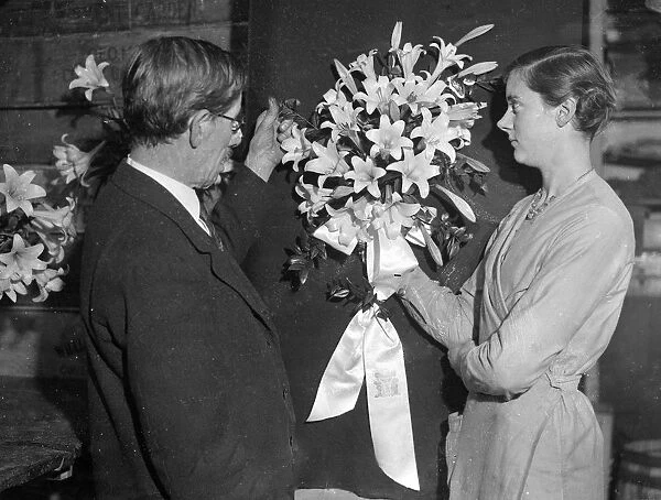 London florist Mr Robert Felton has made Princess Marinas wedding bouquet - it is