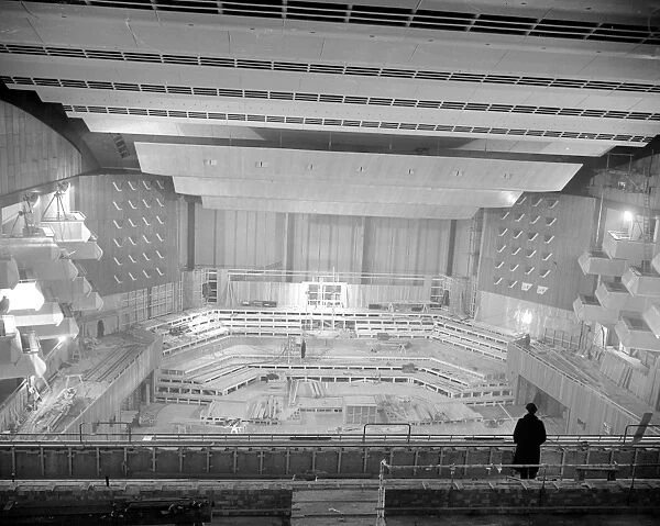 London: Interior view of the new Concert Hall which when completed is likely to rank