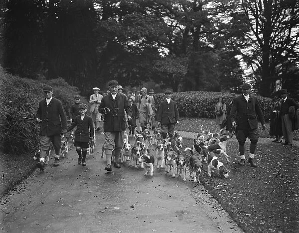 Lord Cornwallis, Master of the Linton Beagles. Lord Cornwallis with the pack