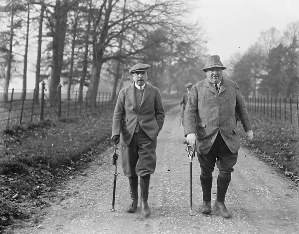 Lord Denmans shooting party at Balcombe place, Sussex. Lord Denman ( left )