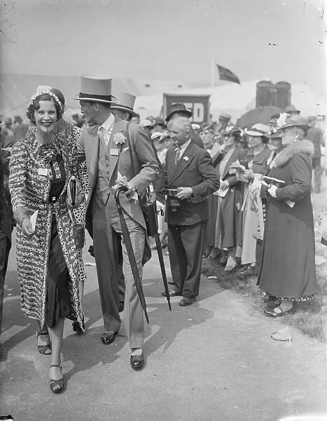 Lord and lady Weymouth at Ascot. Photo shows: Lady Weymouth, wearing an unusual