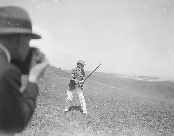 Lord Muir Mackenzie, playing golf 1920