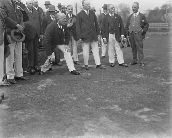 Lord Rosebery Opens Bowling Green at Epsom and Ewell in Surrey, England Mr W G Thomas