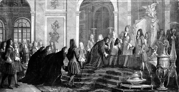 Louis XIV receiving the Doge of Genoa in the Galerie des Glaces, 15 May 1685, by Claude Halle