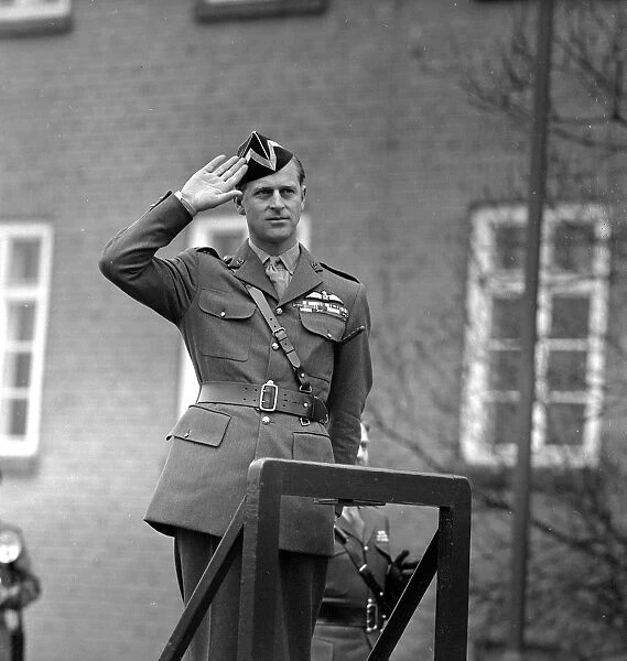 Luneburg Germany Prince Philip, the Colonel in Chief of the VIII Kings Royal Irish