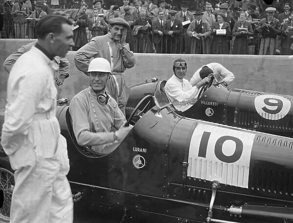 Lurani and Villoresi. Italian racing motorists. 10 October 1937. [?] Crystal Palace