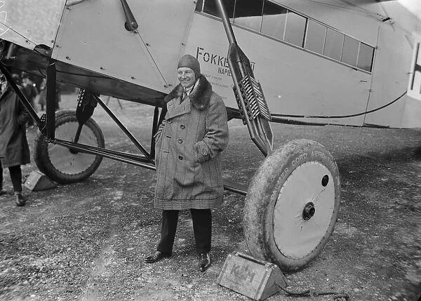 M Fokker demonstrates his non diving safety monoplane at Croydon 15 April 1925