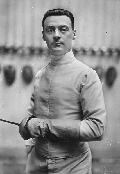 M Lucien Gaudin Amateur fencing champion of the world 13 October 1923