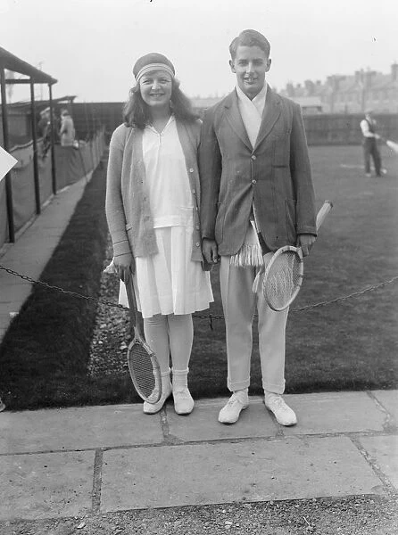 Magdalen Park lawn tennis tournament at Wandsworth. Miss Betty Nuttall and H W Austin