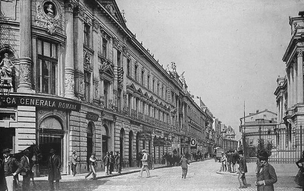 Main business throughfare. Bucharest. 10 May 1928