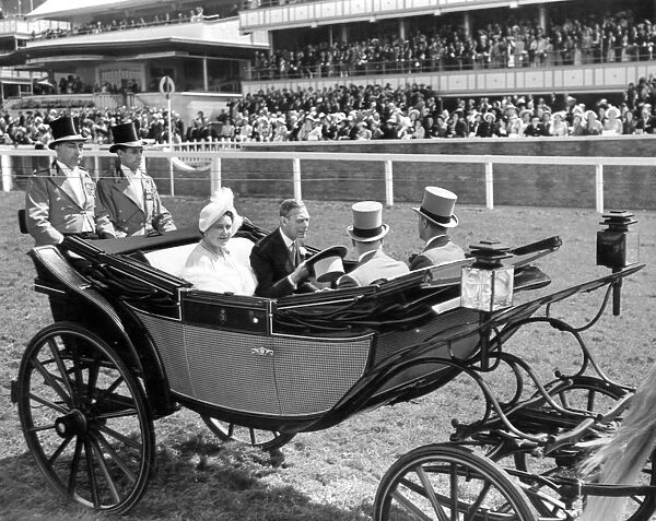 Her Majesty, Queen Elizabeth, The Queen Mother and her husband King George VI drive