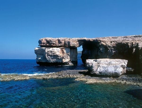 Malta Gozo The rocky outcropping known as the Azure Window on the island of Gozo