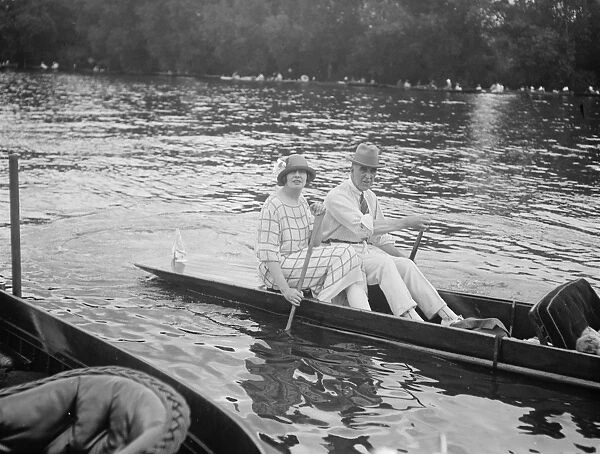 Marlow regatta. Sir Arthur and Lady Boscawen who were amongst the many interested spectators