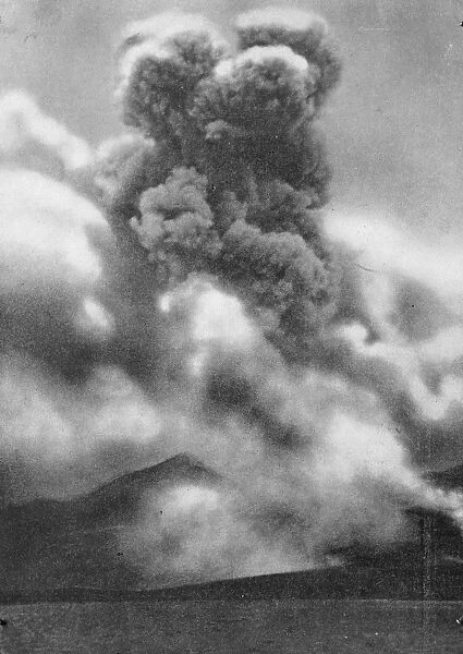 Martinique. Mont Pelee erupting. September 1929