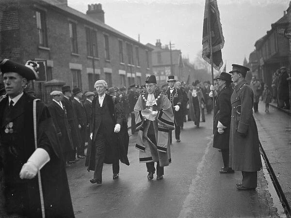 The Mayors Sunday Procession in Erith, London. The Mayor of Erith : Reverend