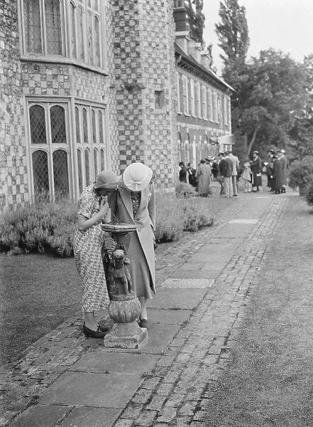 Members of the public in the grounds of Hall Place, Bexley, Kent