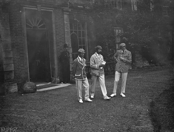 Men in period dress at Lullingstone Park near Eynsford, Kent. 1938