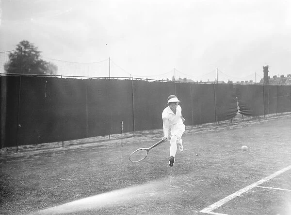 Middlesex lawn tennis championships at Chiswick. Miss G Sterry in play 27 May 1926