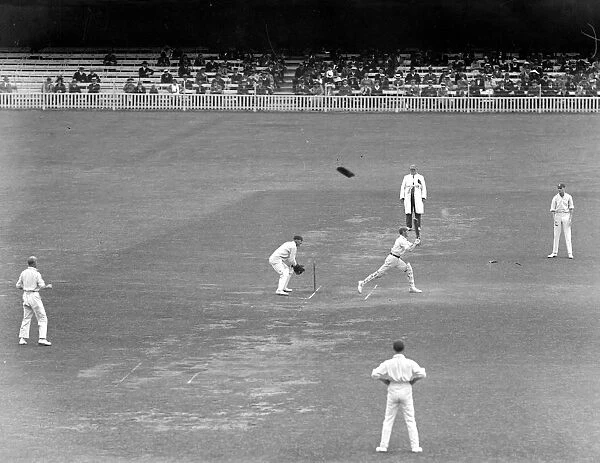 Middlesex V Kent at Lords. Murrell (Middlesex) keeping wicket. 13 May 1920