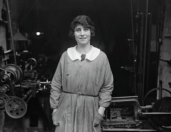 Miss Annette Ashberry, first woman member of Society of Engineers. 2 March 1925