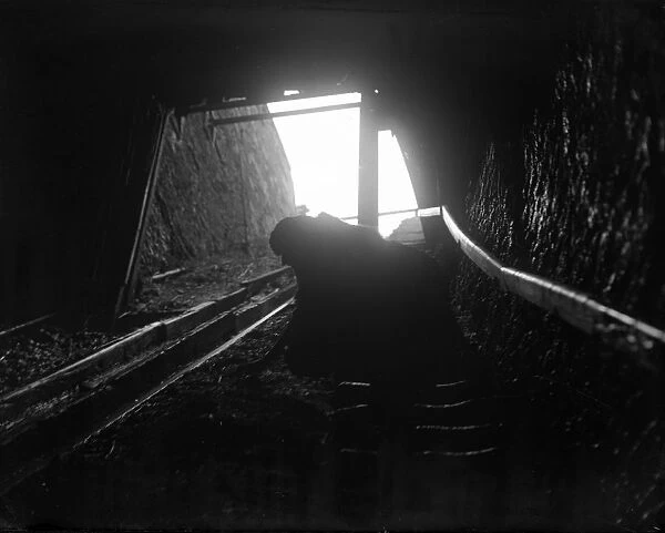 Miss Edna Maude in the Mushroom Tunnel at Corsham, Wiltshire