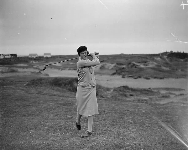 Mlle le Blan. French girl golfer. 1928