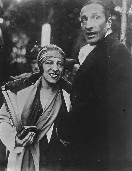Mlle Lenglen with Count Salm Von Hoogstraeten husband of Millicent Rogers. 1925