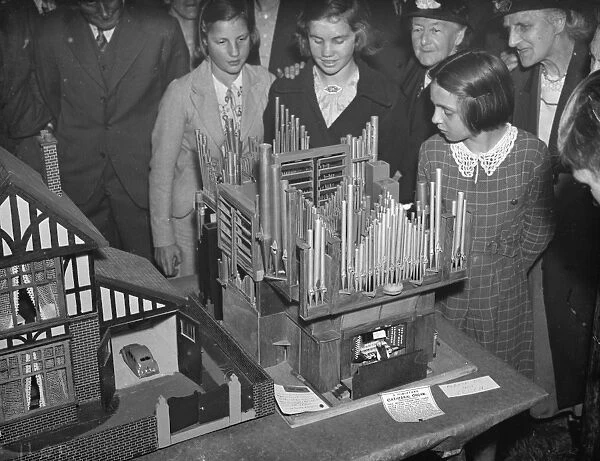 Model of the cathedral organ at the Chislehurst Industrial Exhibition, Kent
