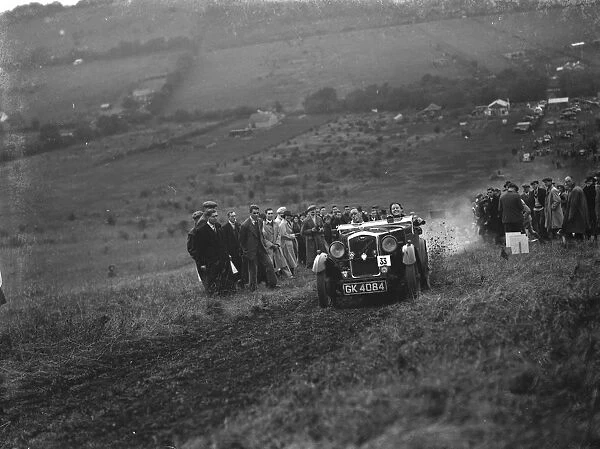 Motor hill climb Kentish border. 1935