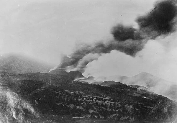 Mount Etna of Sicily, Italy now in a violent eruption April 1922