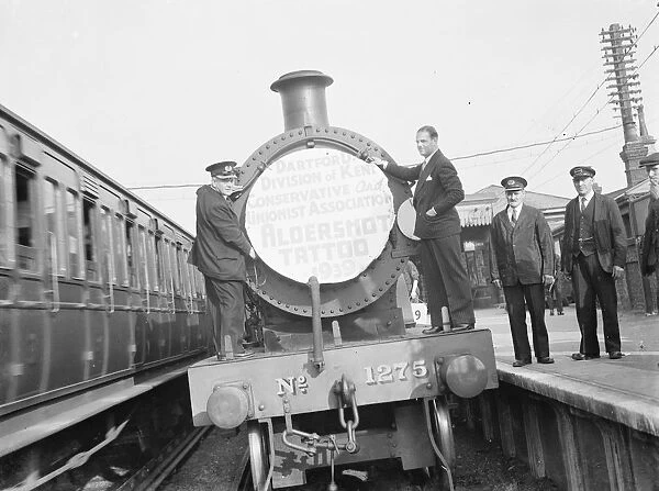 Mr David Behar poses on a train for the Dartford Division of Kent Conservative