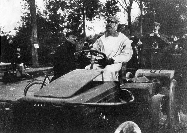 Mr Lorraine Barrow in Paris-Madrid car race of 1903