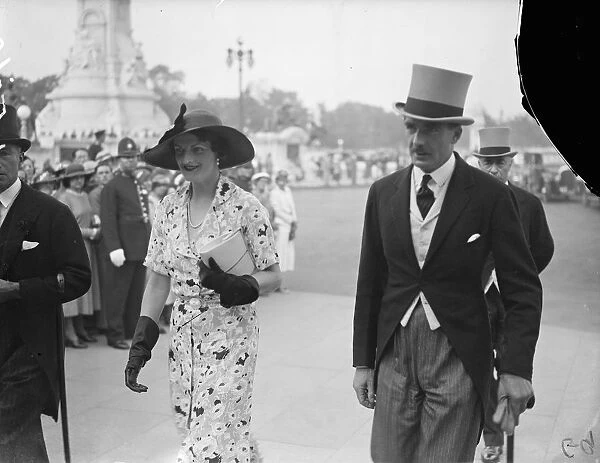 Mr and Mrs Anthony Eden at Royal Garden Party. 1935