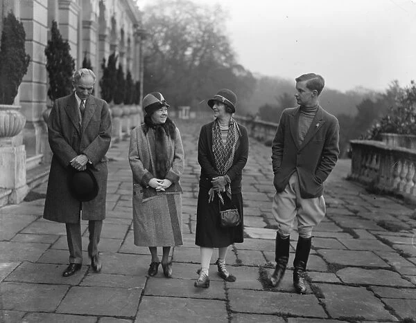 Mr and Mrs Henry Ford on Holiday in England. Mr and Mrs Henry Ford with Lady Astor