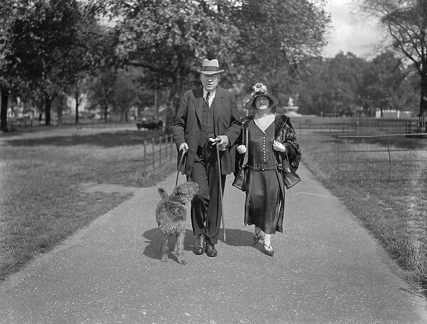 Mr Walter Hackett and his wife Miss Marion Lorne August 1924