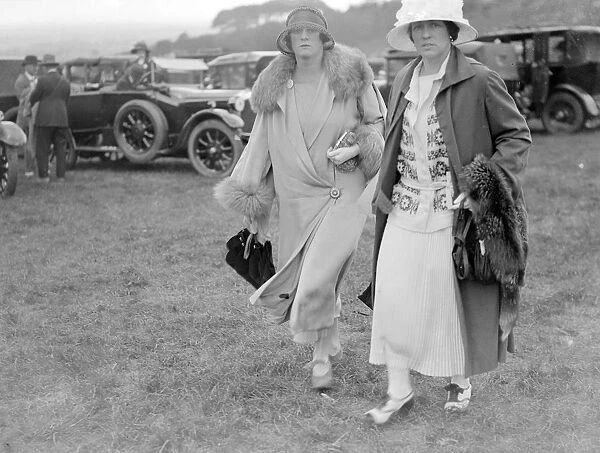 Mrs Aldin and Mrs D Arcy Baker at Glorious Goodwood Racecourse, West Sussex, England
