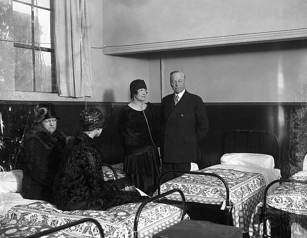 Mrs Cecil Chesterton and Sir William Johnson Hicks at the opening of Cecil House
