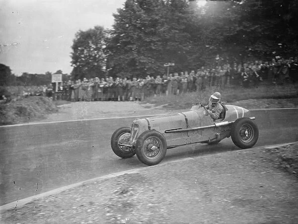 Mrs Roy Eccles, the only woman competitor to drive on the new Crystal Palace roadracing circuit