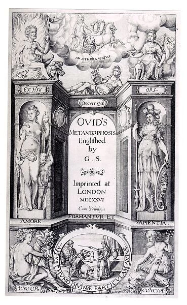 MYTHOLOGY - OVID The titlepage of Ovids poem, Metamorphosis, turned into English