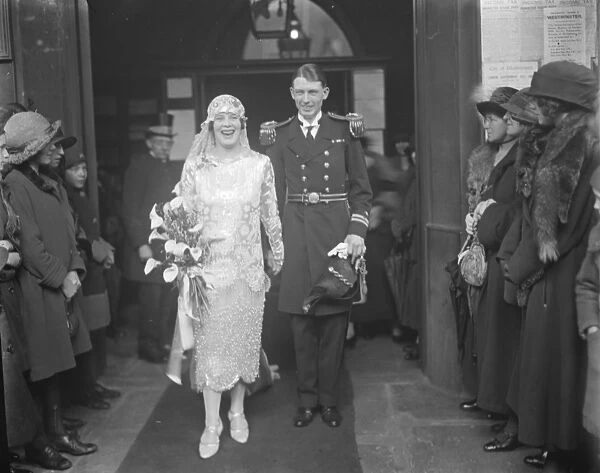 A naval occasion. The marriage took place at St Paul s, Knightsbridge, of Lt R H Combe
