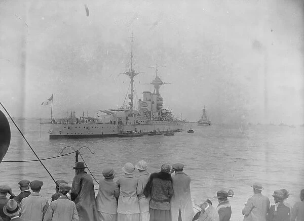 Naval review at Spithead. HMS Queen Elizabeth. 26 July 1924