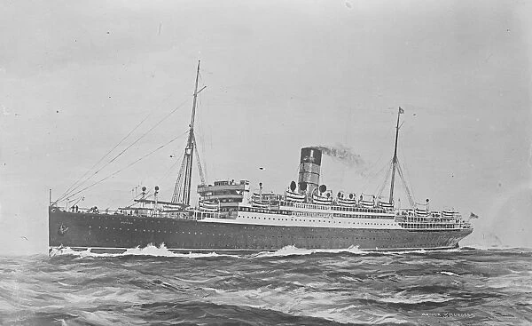 The new cunarderss Samaria launched at Liverpool 27 November 1920