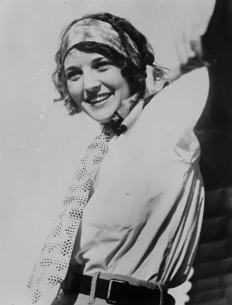New York to Paris flight. Miss Ruth Elder, posed. 1927