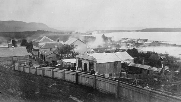 New Zealand. Rotorua, the famous Spa showing the hot springs. 21 February 1927