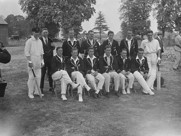 New Zealand versus Amateur XI at Maidstone. The New Zealand team. 10 May 1927