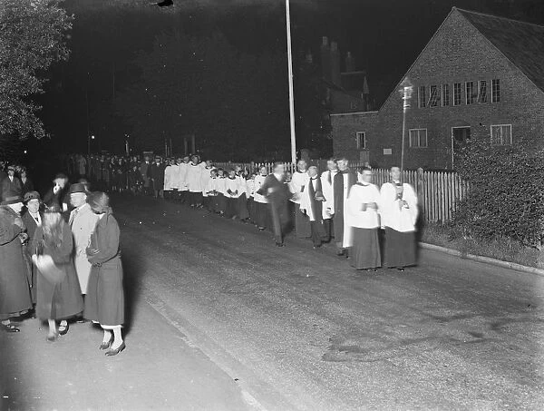Night procession, Crayford. 1935