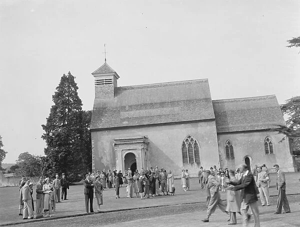 The North Kent Tennis Association in front of St Botolphs church on the grounds