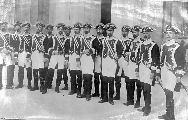 officers of the Royal Guard of Halbadiers who formed part of the rayal escort at